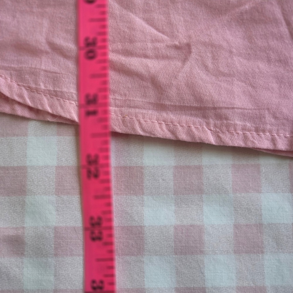 Yes! Miss Pink Cotton Ruffle Milkmaid Puff Sleeve Dress Y2K Prairie Tunic Large - Picture 8 of 11